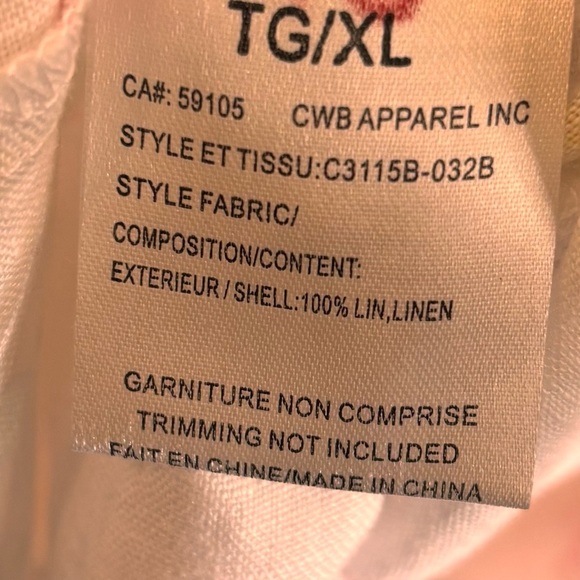 CHARLIE B Sz XL Floral White Sleeveless Dress 100% Linen A-Line V-Neck NEW - Picture 11 of 12